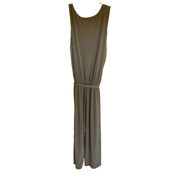 New! Susan Graver 2X Jumpsuit Liquid Knit Cropped Smooth Fluid Light Olive Grn - Picture 6 of 12